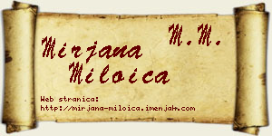 Mirjana Miloica vizit kartica